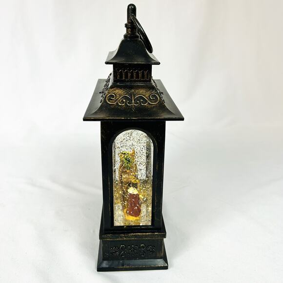 Raz Imports Lighted Snow Globe Lantern Nativity Scene w/ Swirling Glitter - Picture 3 of 8
